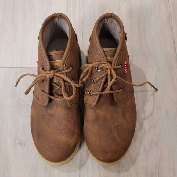 LEVI'S | Boys Faux Leather Sherpa Boots Shoes | Sz. 2 - Picture 2 of 9